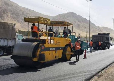 عملیات بهسازی و روکش آسفالت راه‌های روستایی استان کرمانشاه