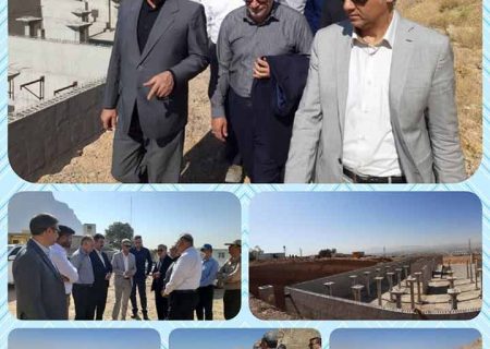 بازدید معاون هماهنگی امور عمرانی استانداری و مدیرعامل شرکت آبفا استان کرمانشاه از مخزن ۱۰ هزار مترمکعبی معلم