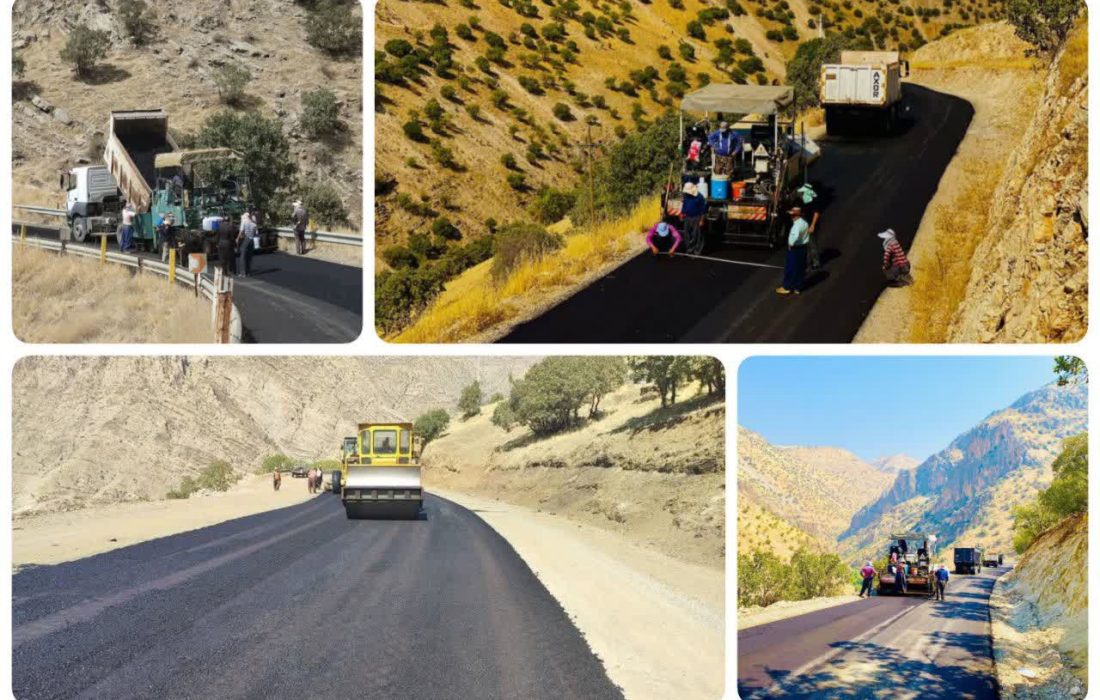حرکت جهادی راهداری کرمانشاه با اجرای ۵۱۵ کیلومتر عملیات آسفالتی