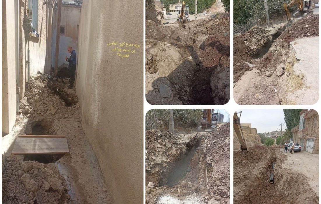 شتاب در بهسازی شبکه فاضلاب منطقه یک کرمانشاه