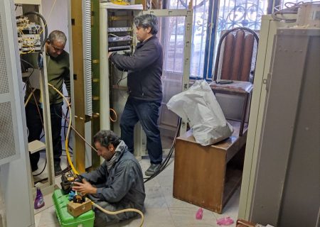 تجهیزات OLT در خیابان مصوری نصب شد