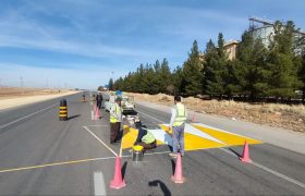 اجرای ۵ هزار و ۵۰۰ کیلومتر خط‌کشی راه‌ها در محورهای مواصلاتی استان کرمانشاه